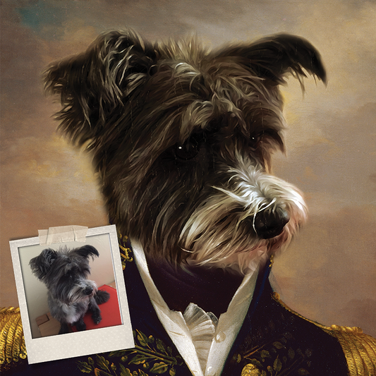 Gemälde eigener Hund mit Foto