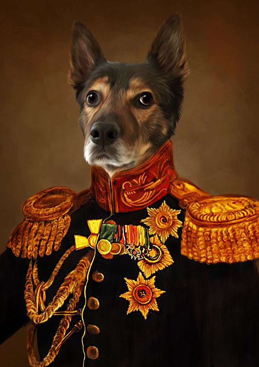 Haustier Portrait von Schäferhund im Anzug