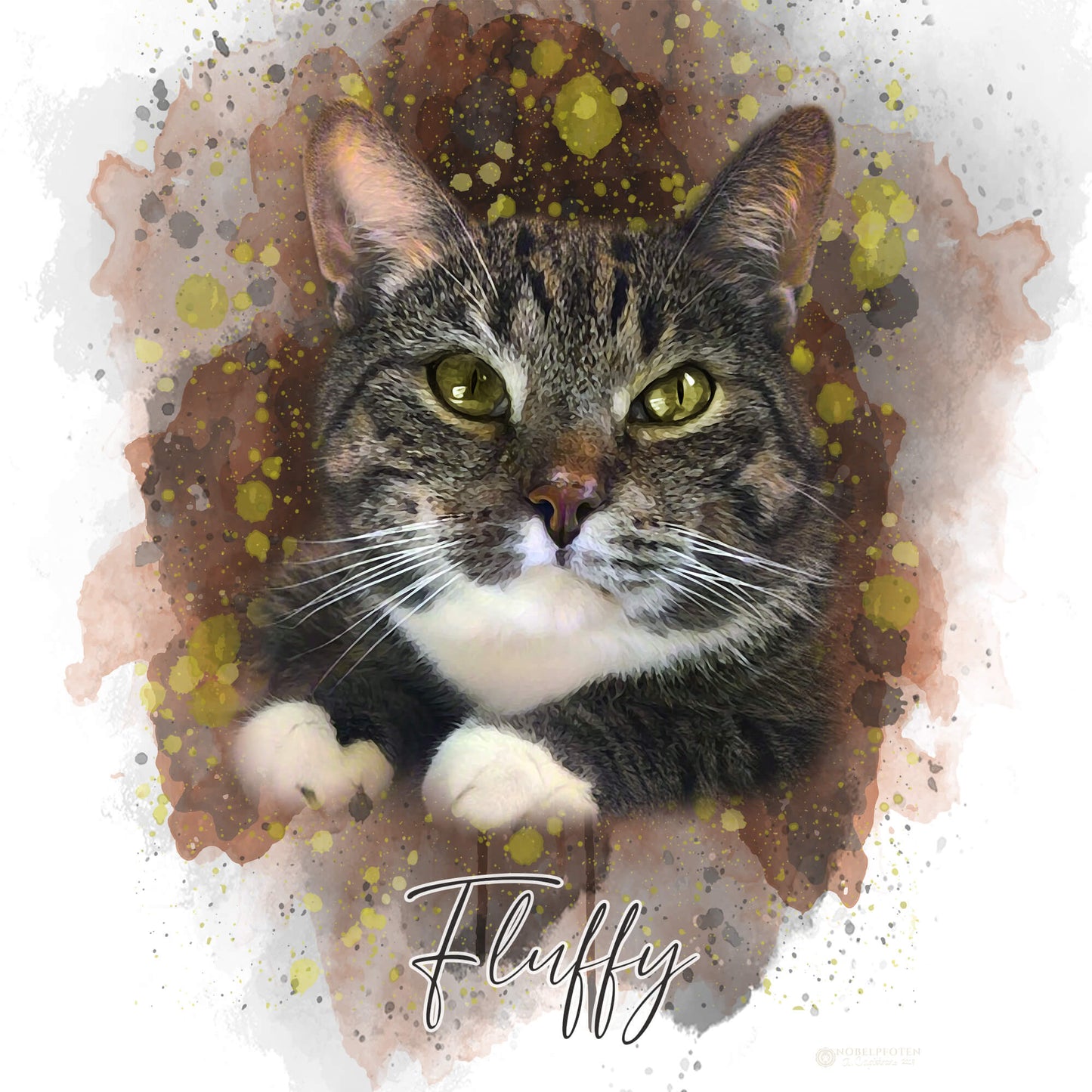 Wasserfarben Portrait - Poster auf 250g Qualitätsdruck