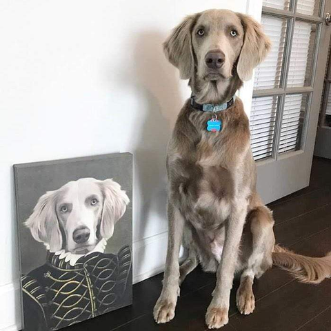 Dein Hundeportrait auf Leinwand