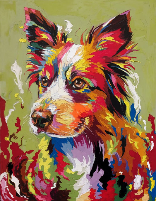 Noche estrellada - Pintura moderna para mascotas sobre lienzo