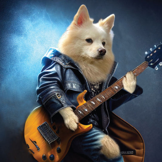 El guitarrista - retrato sobre lienzo y marco de madera