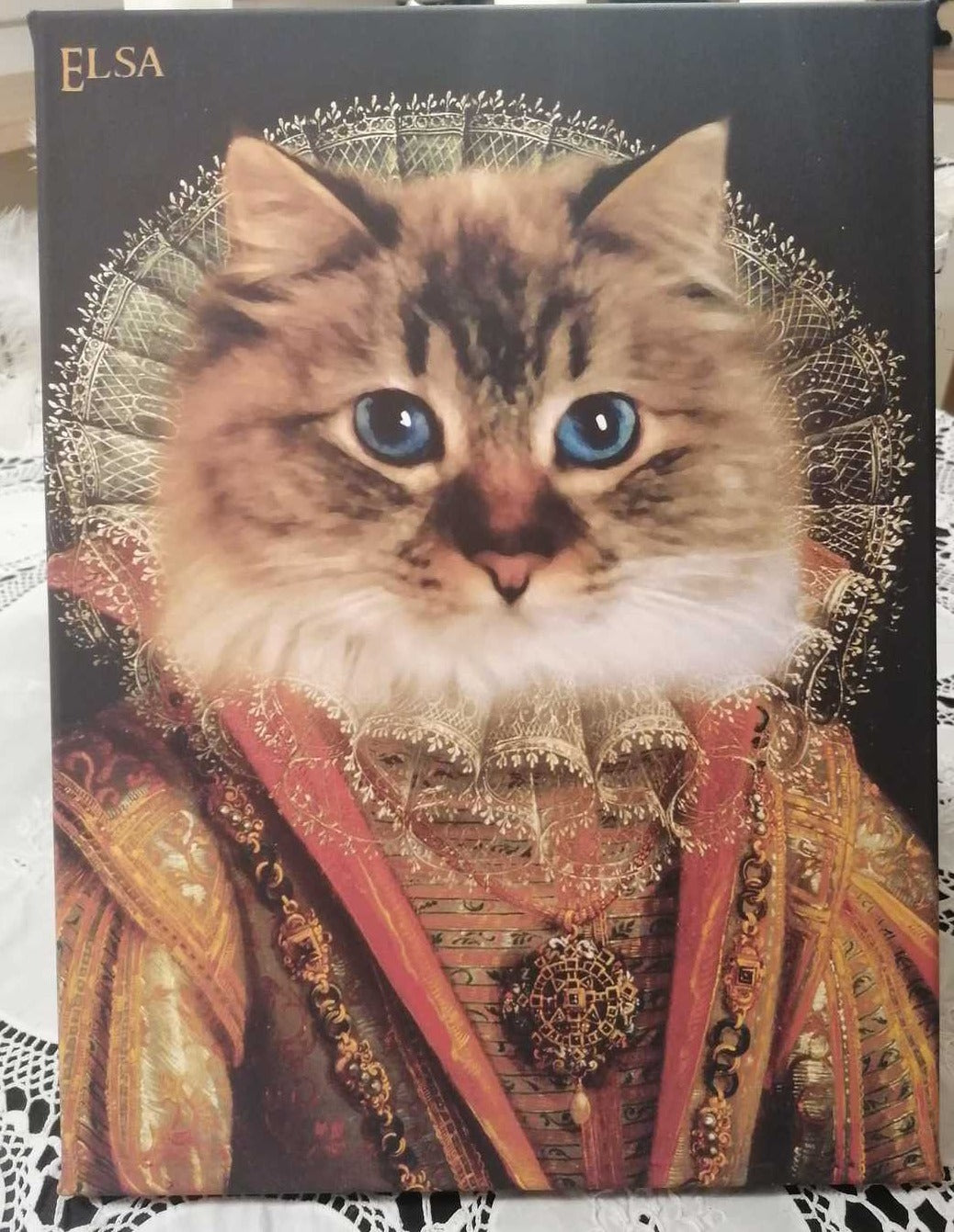 Die Prinzessin - Porträt auf Leinwand und Holzrahmen