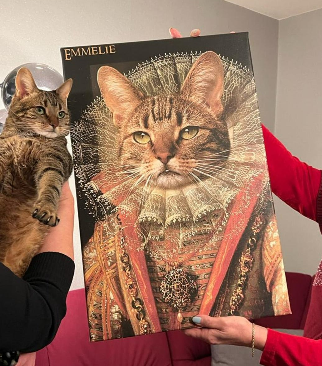 Die Prinzessin - Porträt auf Leinwand und Holzrahmen