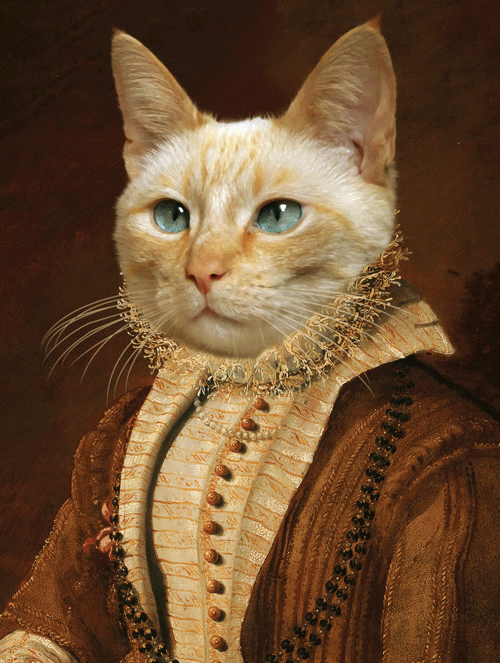 La duquesa - retrato sobre lienzo y marco de madera