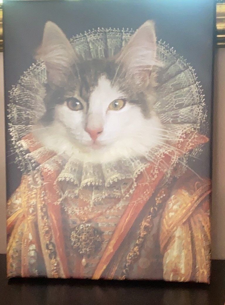 Die Prinzessin - Porträt auf Leinwand und Holzrahmen
