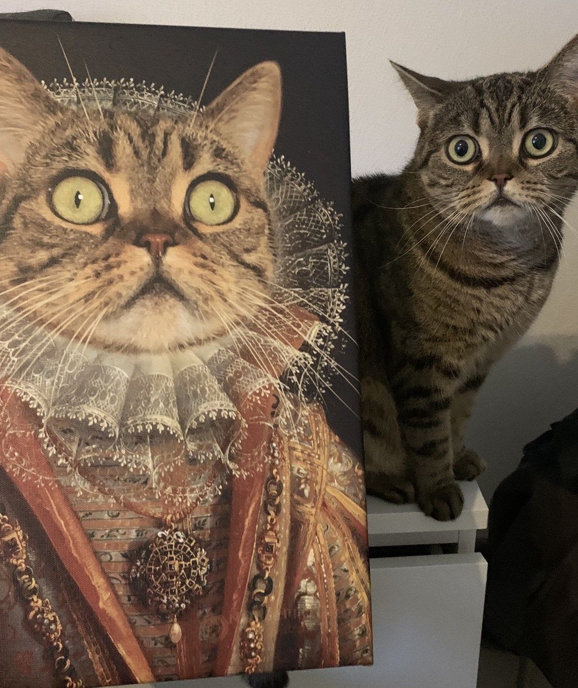 Die Prinzessin - Porträt auf Leinwand und Holzrahmen