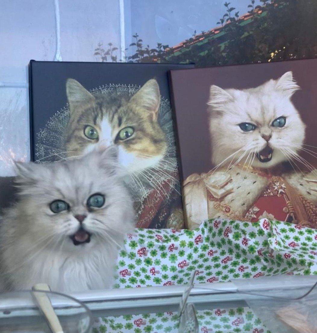 Die Prinzessin - Porträt auf Leinwand und Holzrahmen