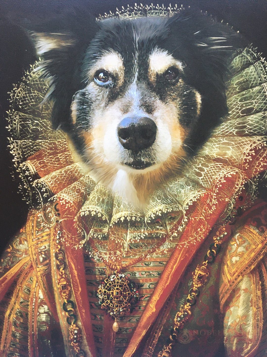 Die Prinzessin - Porträt auf Leinwand und Holzrahmen