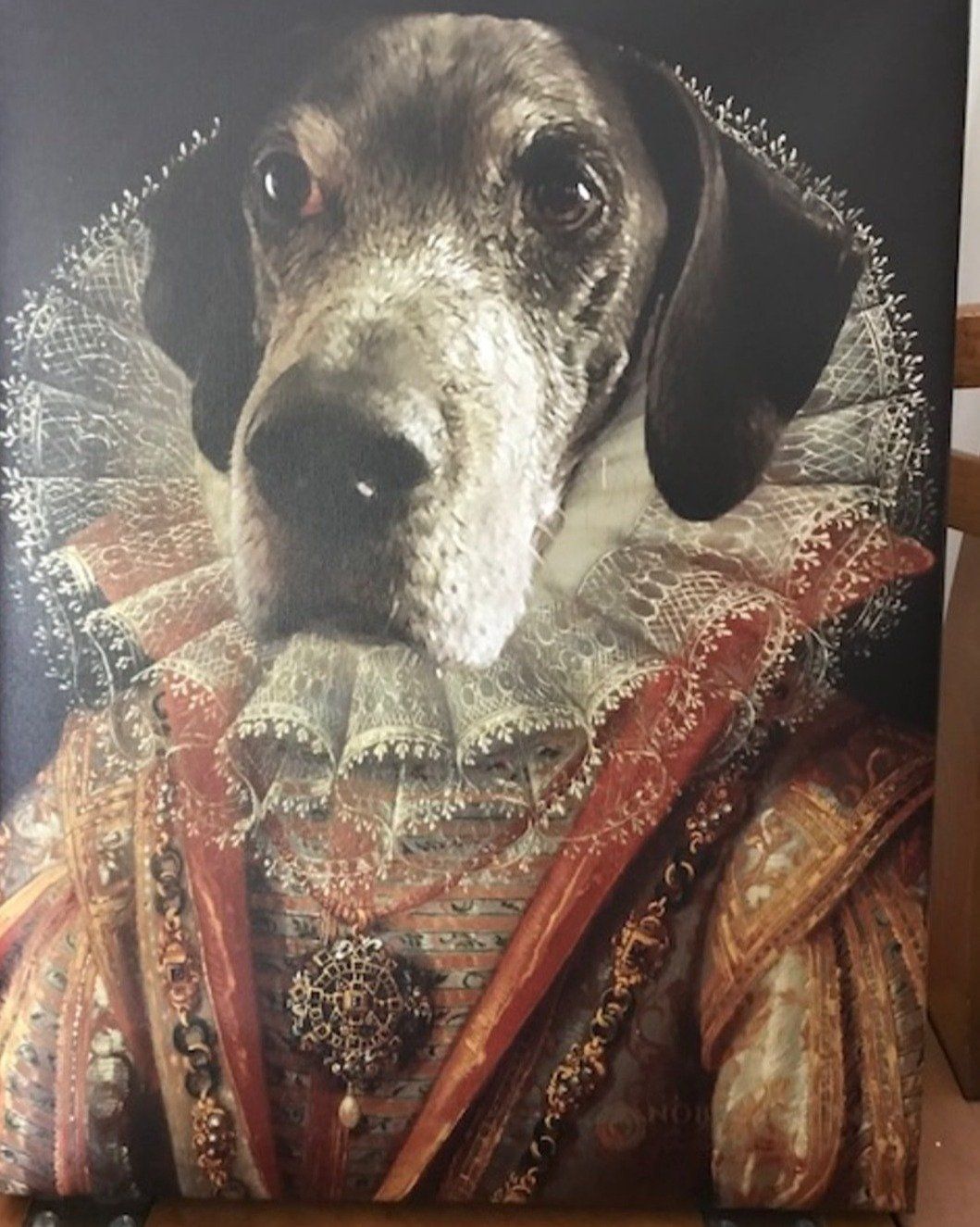 Die Prinzessin - Porträt auf Leinwand und Holzrahmen