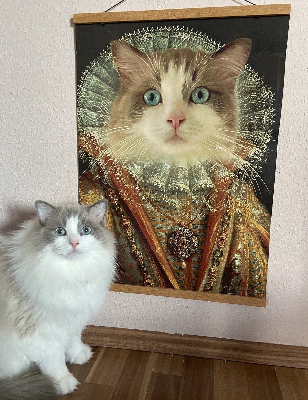 Die Prinzessin - Porträt auf Leinwand und Holzrahmen