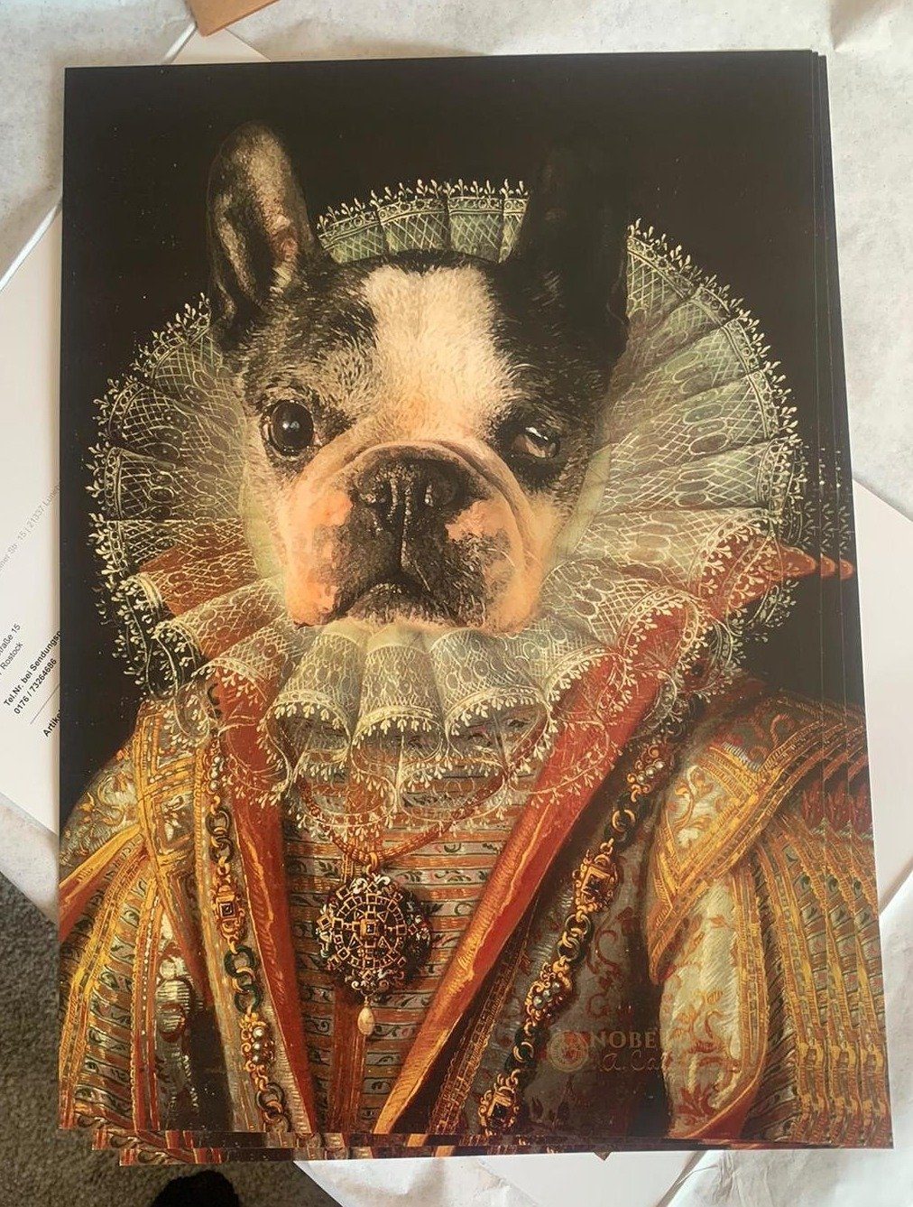 Die Prinzessin - Porträt auf Leinwand und Holzrahmen