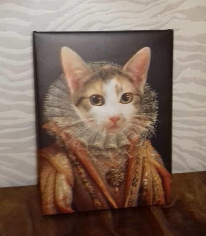 Die Prinzessin - Porträt auf Leinwand und Holzrahmen