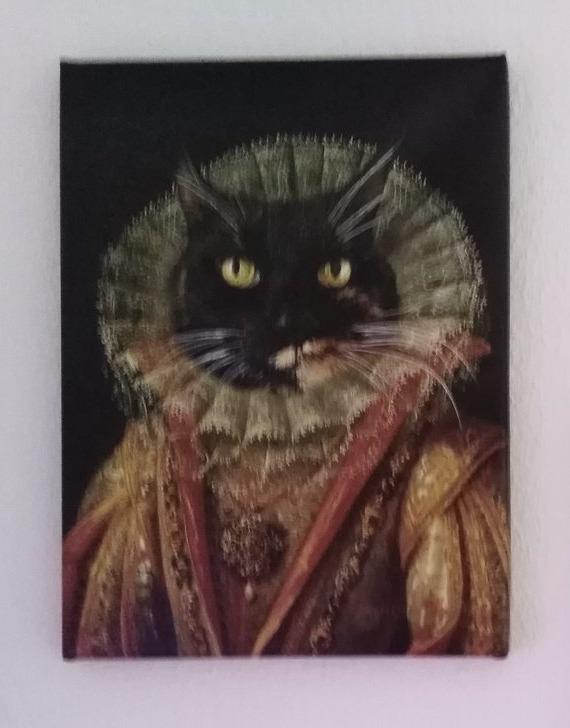 Die Prinzessin - Porträt auf Leinwand und Holzrahmen