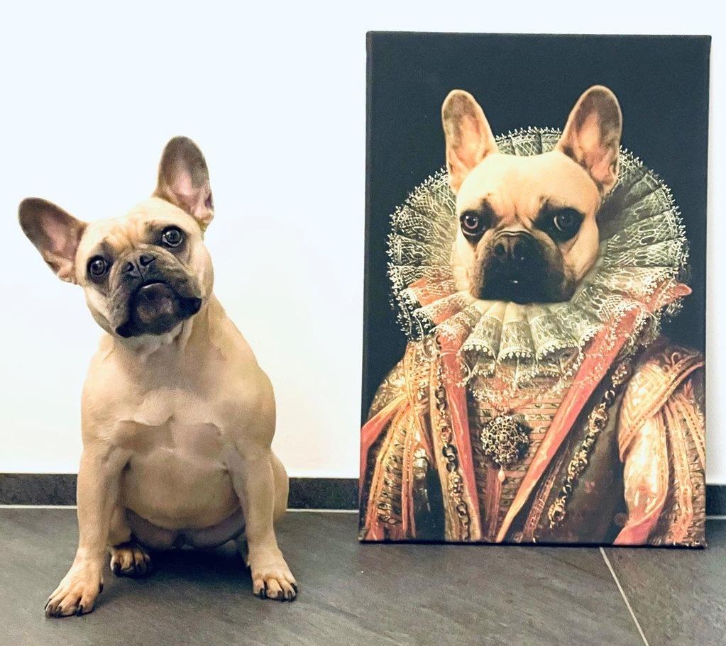 Die Prinzessin - Porträt auf Leinwand und Holzrahmen