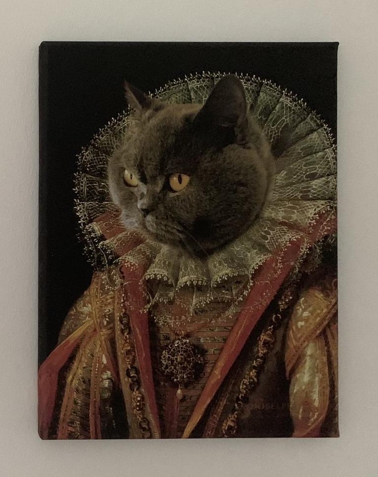 Die Prinzessin - Porträt auf Leinwand und Holzrahmen
