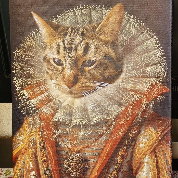 Die Prinzessin - Porträt auf Leinwand und Holzrahmen