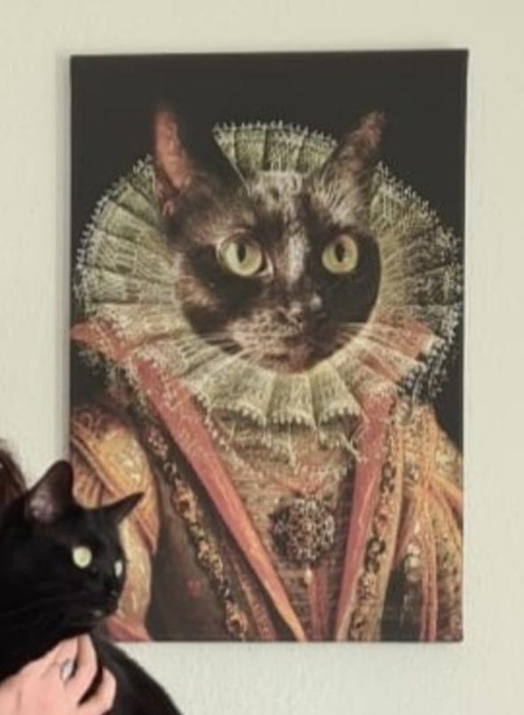 Die Prinzessin - Porträt auf Leinwand und Holzrahmen