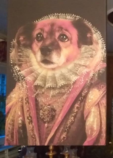 Die Prinzessin - Porträt auf Leinwand und Holzrahmen