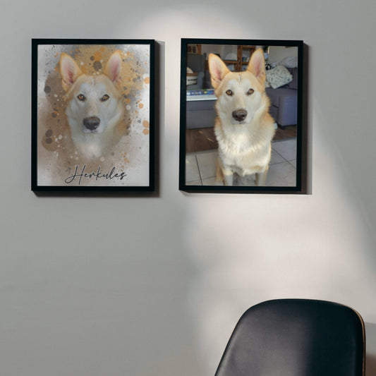 Wasserfarben Portrait - Poster auf 250g Qualitätsdruck