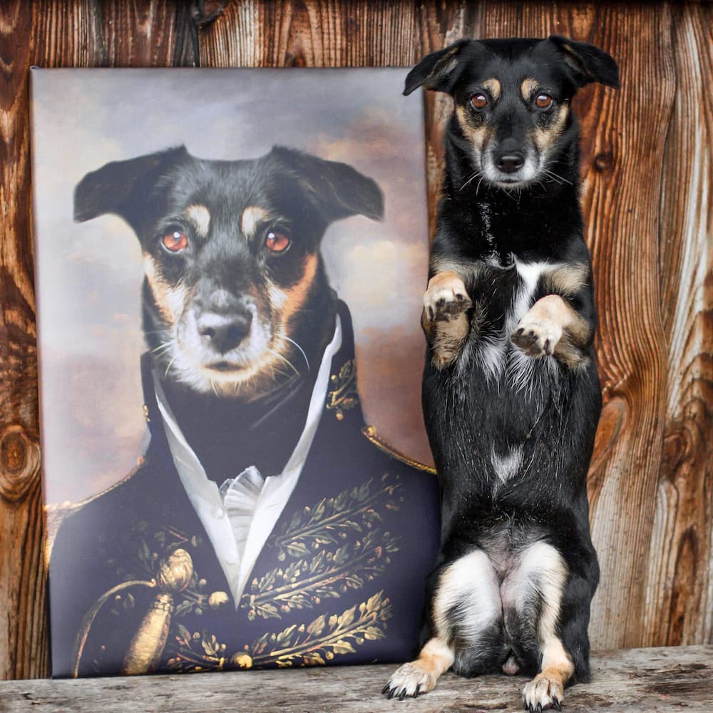 Gemälde Hund neben einem Hund