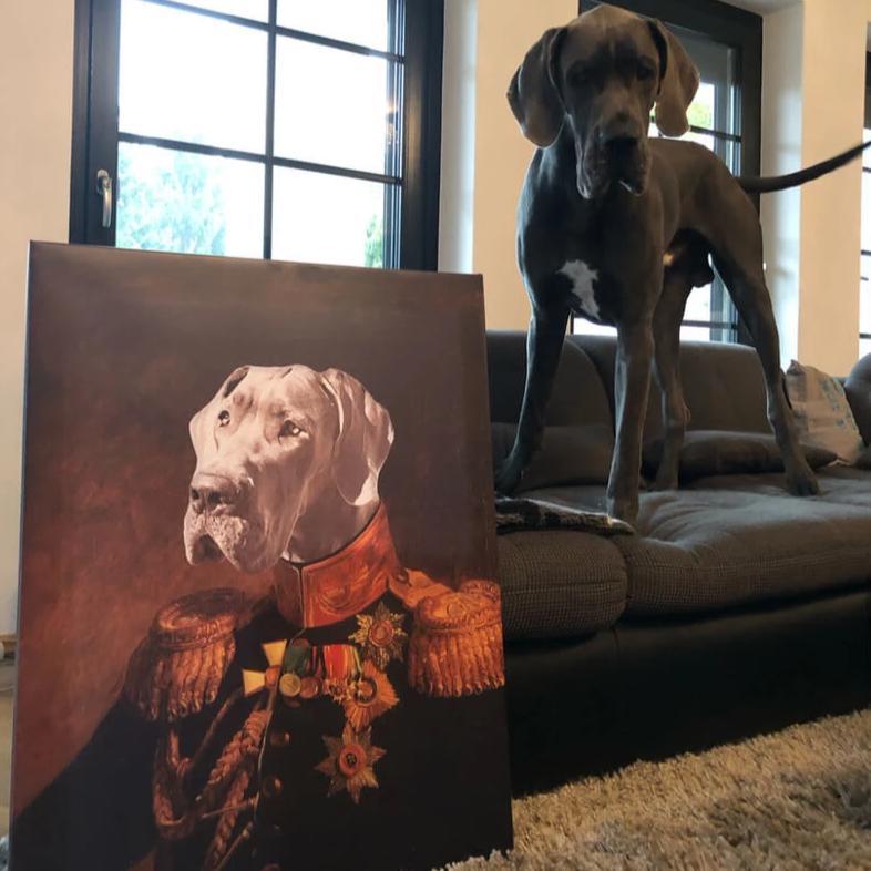 Hund im Anzug Gemälde auf Leinwand