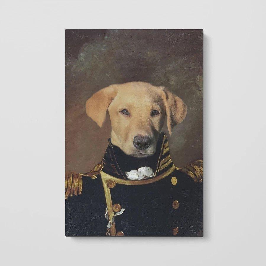 Der Admiral - Porträt auf Leinwand und Holzrahmen