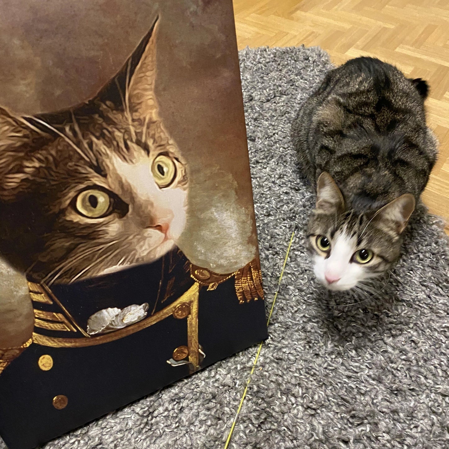 Der Admiral - Porträt auf Leinwand und Holzrahmen