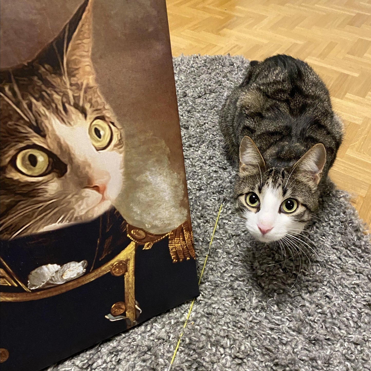 Der Admiral - Porträt auf Leinwand und Holzrahmen