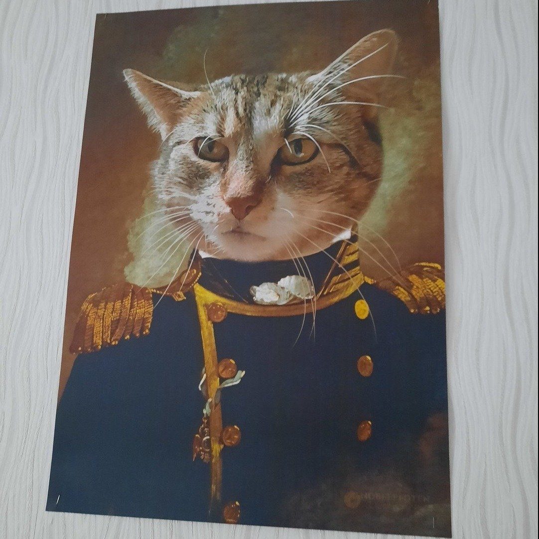 Der Admiral - Porträt auf Leinwand und Holzrahmen
