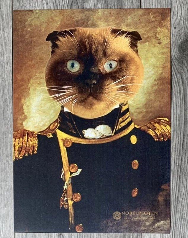 Der Admiral - Porträt auf Leinwand und Holzrahmen