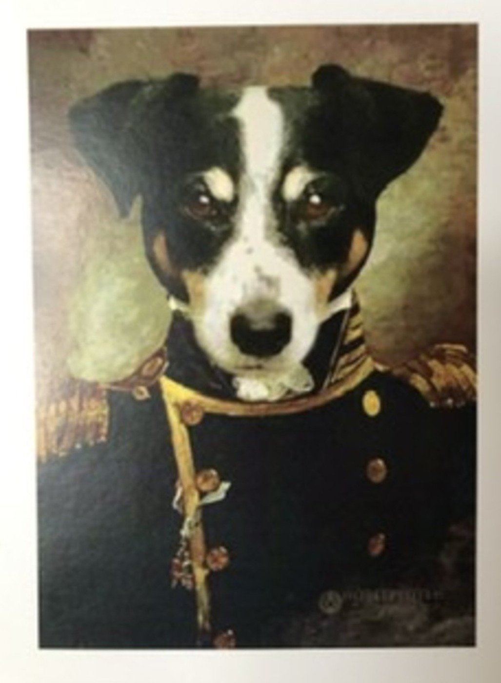 Der Admiral - Porträt auf Leinwand und Holzrahmen