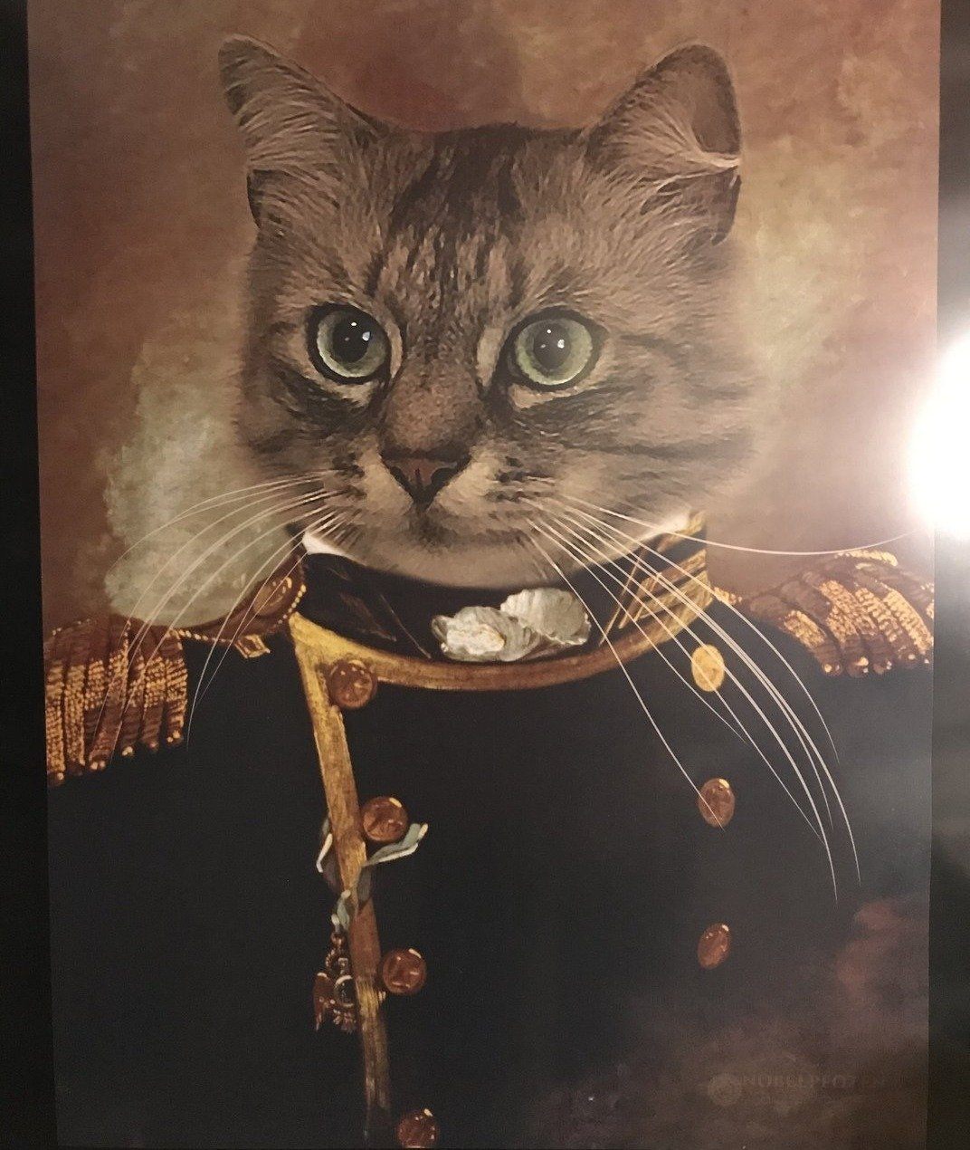 Der Admiral - Porträt auf Leinwand und Holzrahmen