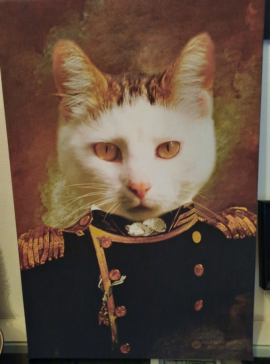 Der Admiral - Porträt auf Leinwand und Holzrahmen