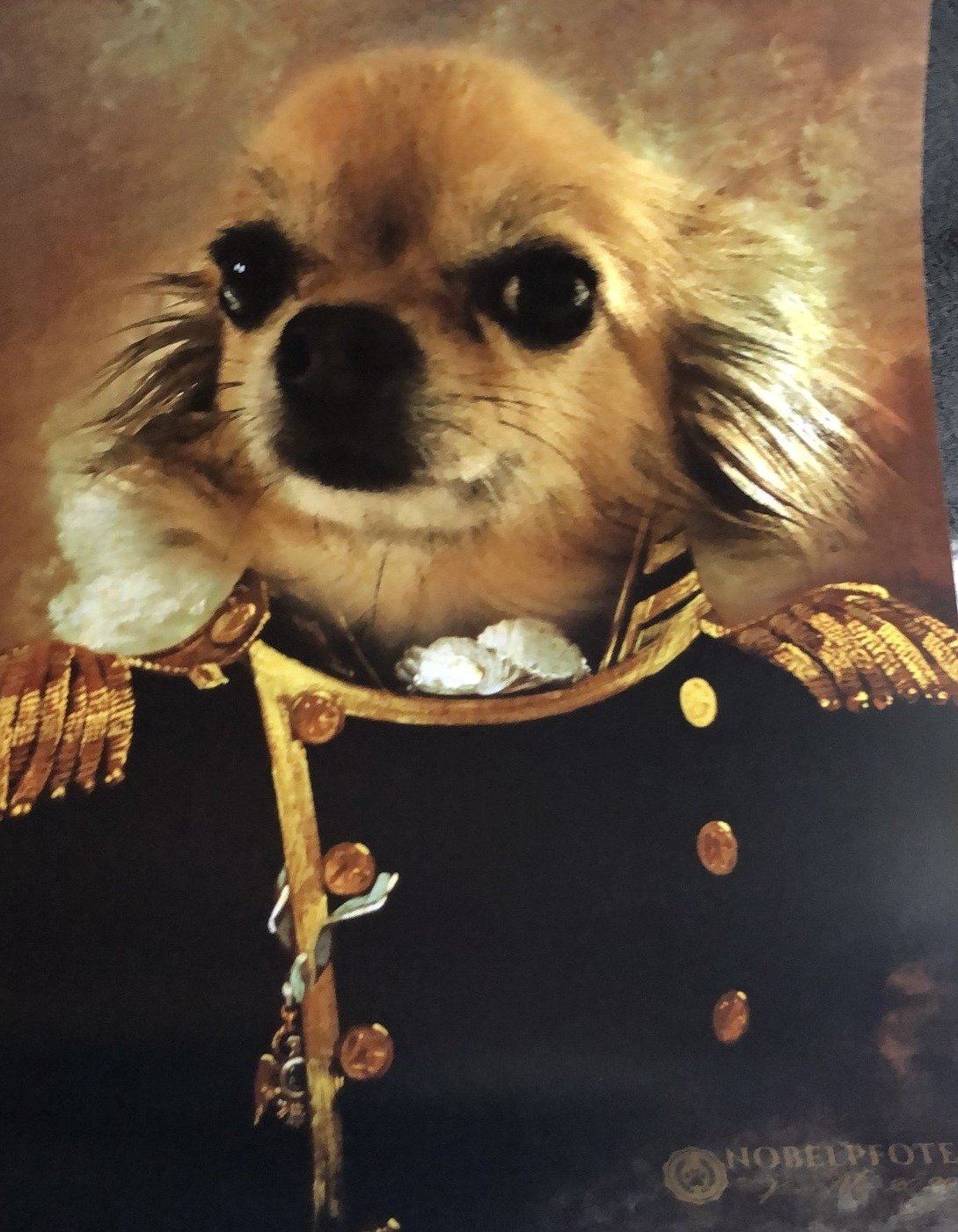 Der Admiral - Porträt auf Leinwand und Holzrahmen
