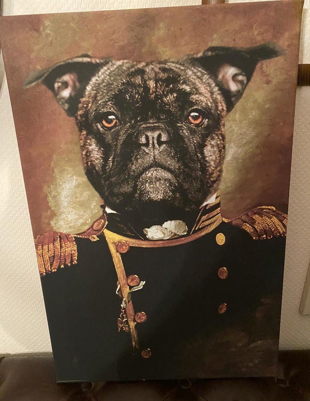 Der Admiral - Porträt auf Leinwand und Holzrahmen