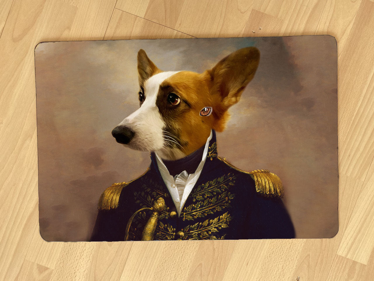 Personalisierte Fußmatte (Hund und Katze)