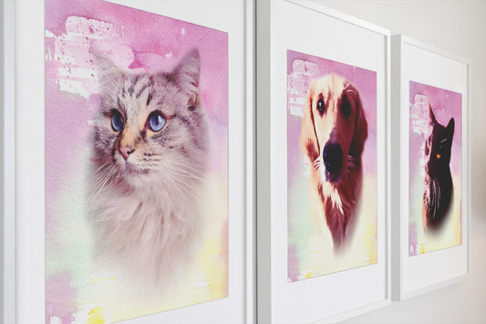Klassisches Porträt "Aquarell" - Poster auf 250g Qualitätsdruck