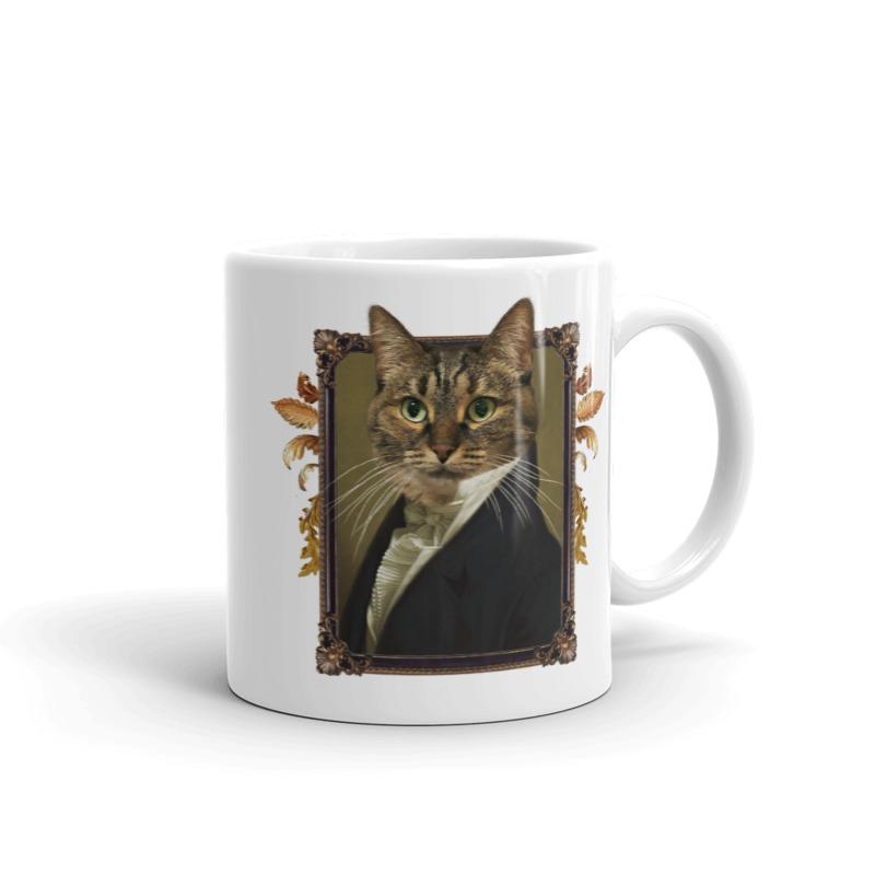 Katzen Tasse von vorne mit Katze als Porträt