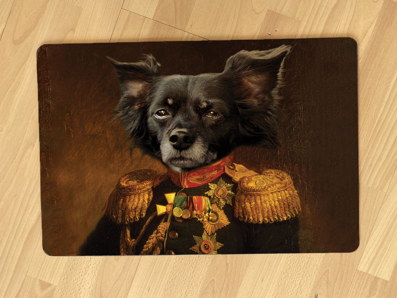 Personalisierte Fußmatte (Hund und Katze)